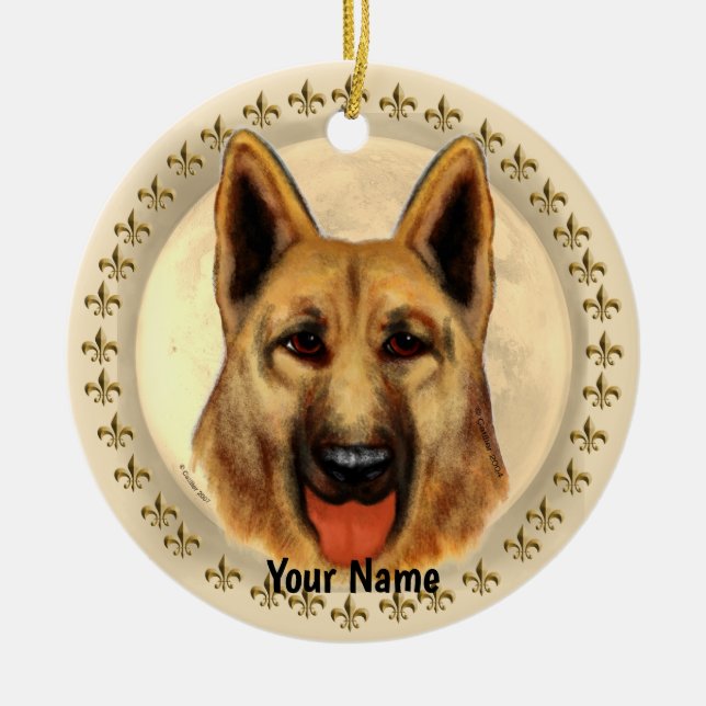 German Shepherd ornament (Front)