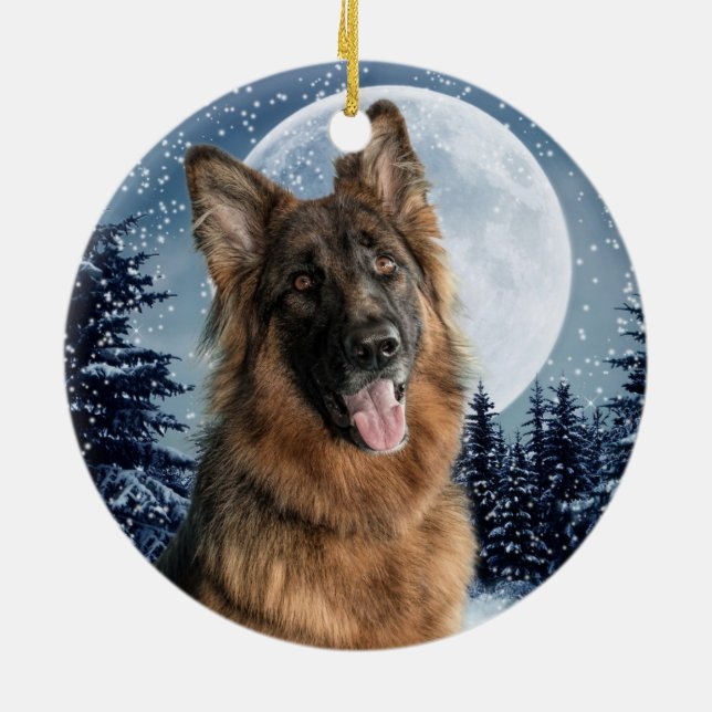 German Shepherd Ornament (Back)