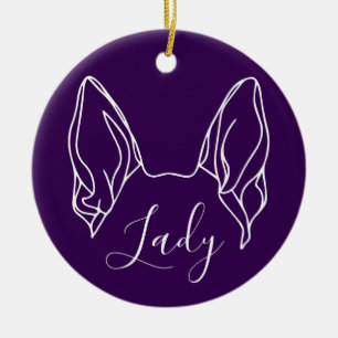 German Shepherd Ornament (Om Logo)