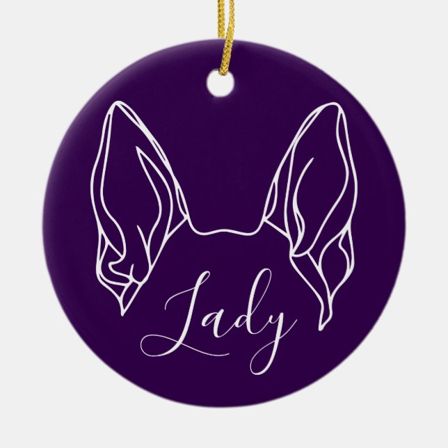 German Shepherd Ornament (Om Logo) (Front)