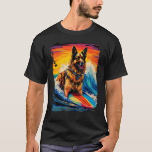 German Shepherd Paddle Board T-Shirt