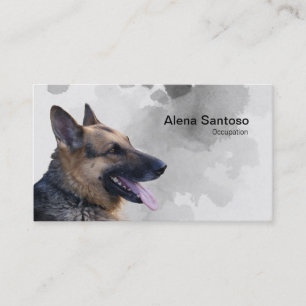 German Shepherd Painting Business Card