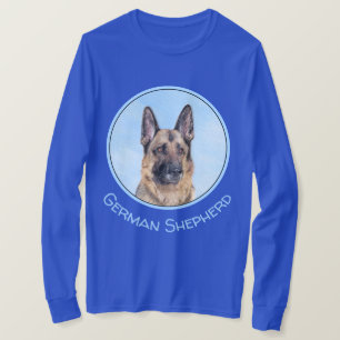 German Shepherd Painting - Cute Original Dog Art T-Shirt