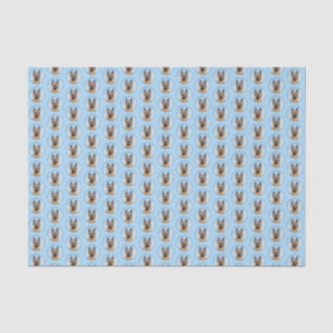 German Shepherd Painting - Cute Original Dog Art Tissue Paper