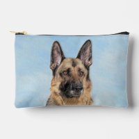 German Shepherd Painting Tan Cute Original Dog Art