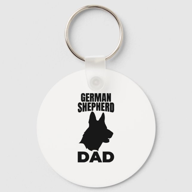German Shepherd Papa Key Ring (Front)