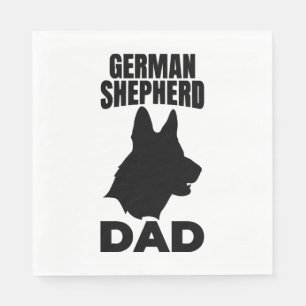 German Shepherd Papa Napkin