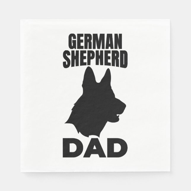 German Shepherd Papa Napkin (Front)