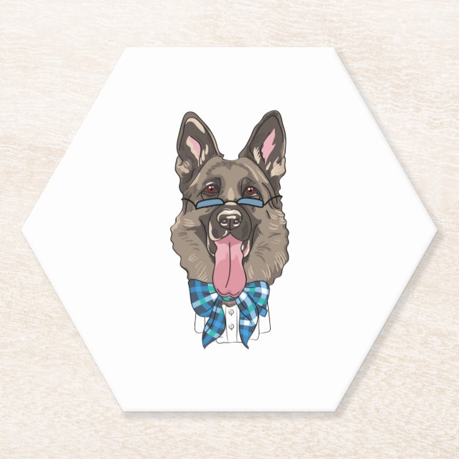 German Shepherd   Paper Coaster (Front)