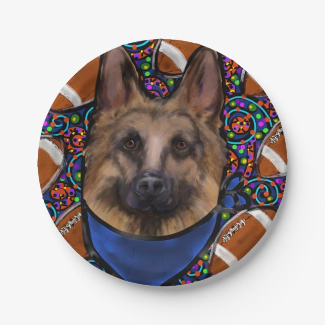German Shepherd Paper Plate (Front)