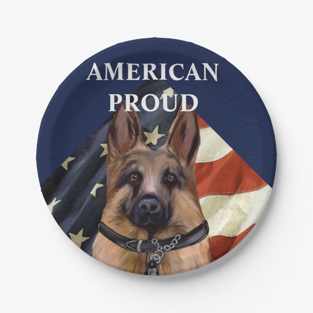 German Shepherd    Paper Plate (Front)
