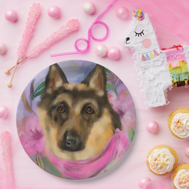 GERMAN SHEPHERD        PAPER PLATE (Party)