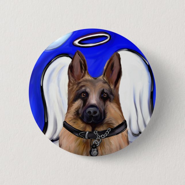 German Shepherd Patrol Dog 6 Cm Round Badge (Front)