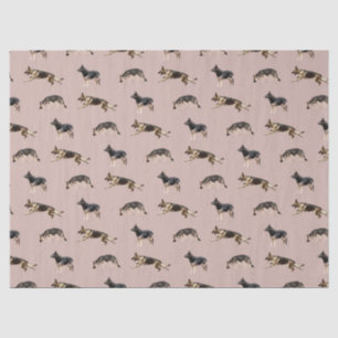German Shepherd Pattern (Pink) Tissue Paper