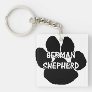 german shepherd paw name.png key ring