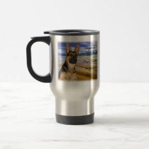 German Shepherd Paw Prints Travel Mug