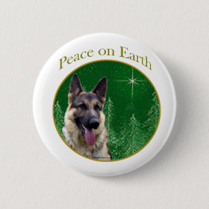 German Shepherd Peace 6 Cm Round Badge