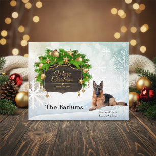 German Shepherd Personalised Christmas Greeting Holiday Postcard
