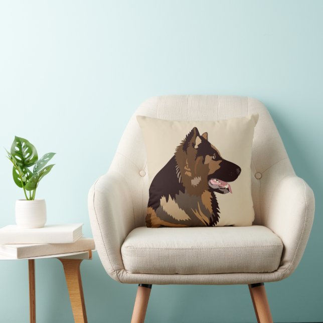 German Shepherd | Pet Alsatian Dog Cushion (Chair)