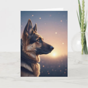 German Shepherd Pet Dog Memorial Card 