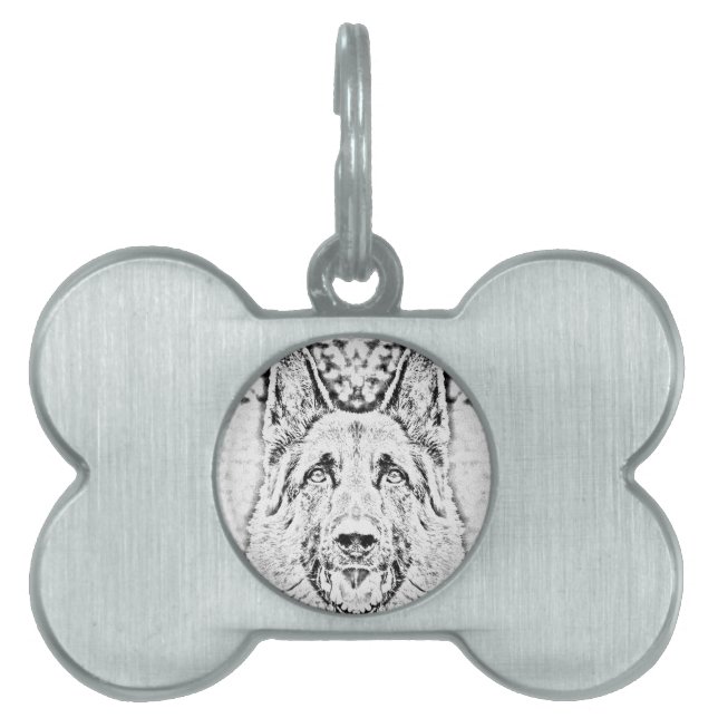 German shepherd pet ID tag (Front)