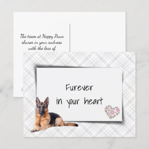 German Shepherd Pet Sympathy Loss Postcard