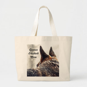 German Shepherd Photo Large Tote Bag