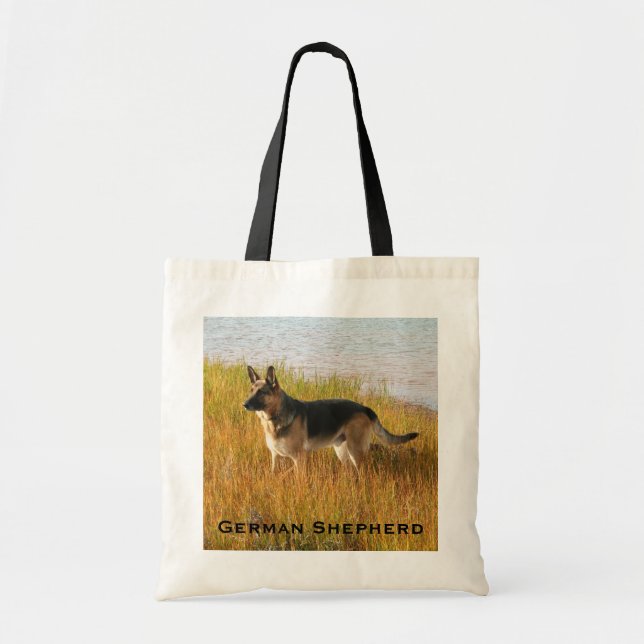 German Shepherd Photo on Tote Bag (Front)