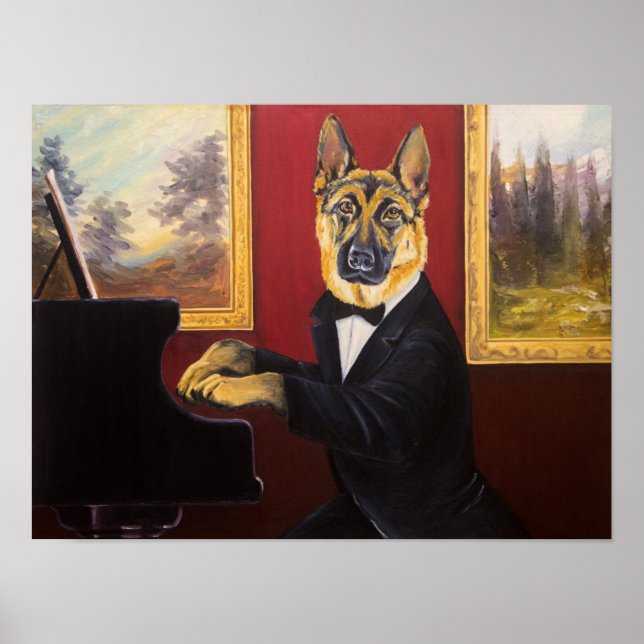 German Shepherd | Piano Waltz Poster (Front)