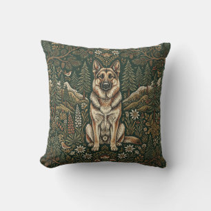 German Shepherd Pillow Cover - Alpine Pine Meadow