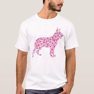 German Shepherd Pink Hearts of Love T-Shirt