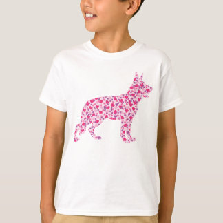 German Shepherd Pink Hearts T-Shirt