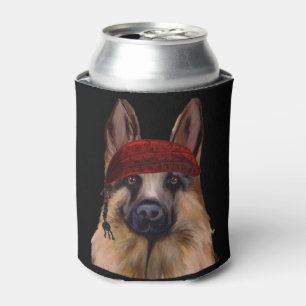 German Shepherd Pirate Can Cooler