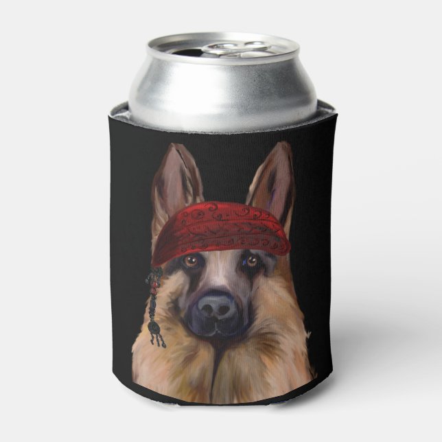 German Shepherd Pirate Can Cooler (Can Front)