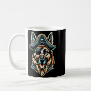 German Shepherd Pirate Dog Halloween Party Coffee Mug