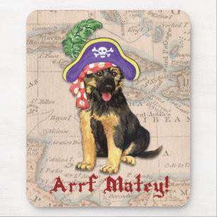 German Shepherd Pirate Mouse Mat