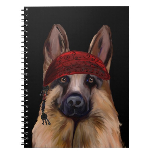 German Shepherd Pirate Notebook (Front)
