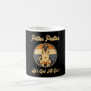 German Shepherd Pitter Patter Dog Lover Vintage Coffee Mug