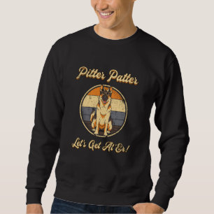 German Shepherd Pitter Patter Dog Lover Vintage Sweatshirt