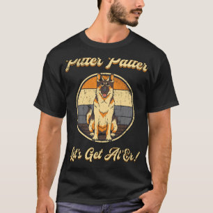German Shepherd Pitter Patter Dog Vintage T-Shirt