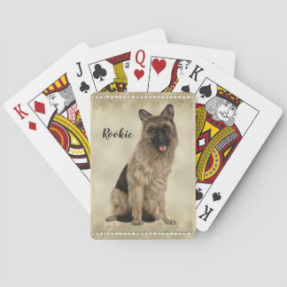 German Shepherd Playing Cards