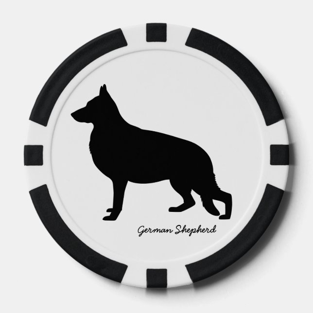 German Shepherd Poker Chips (Front)
