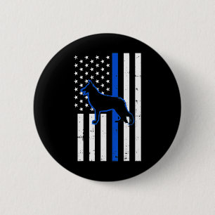 German Shepherd Police Dog K9 Patriotic 6 Cm Round Badge
