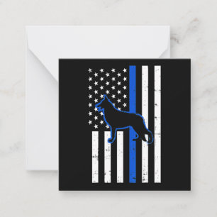 German Shepherd Police Dog K9 Patriotic Card