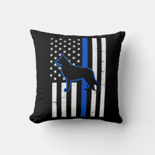 German Shepherd Police Dog K9 Patriotic Cushion