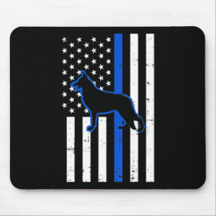 German Shepherd Police Dog K9 Patriotic Mouse Mat