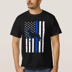 German Shepherd Police Dog K9 Patriotic T-Shirt