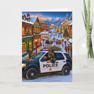 German Shepherd Police Holiday Card