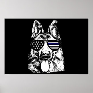 German Shepherd Police Officer Police Dog Poster