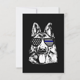 German Shepherd Police Officer Police Dog Thank You Card